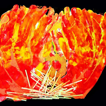 Hand Print Bonfire Crafts | KCS School Supplies