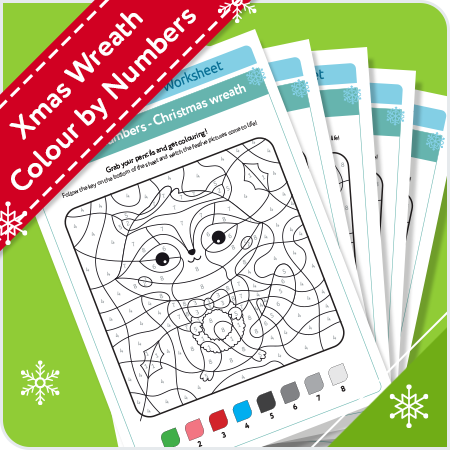 Xmas Wreath Paint By Numbers | KCS
